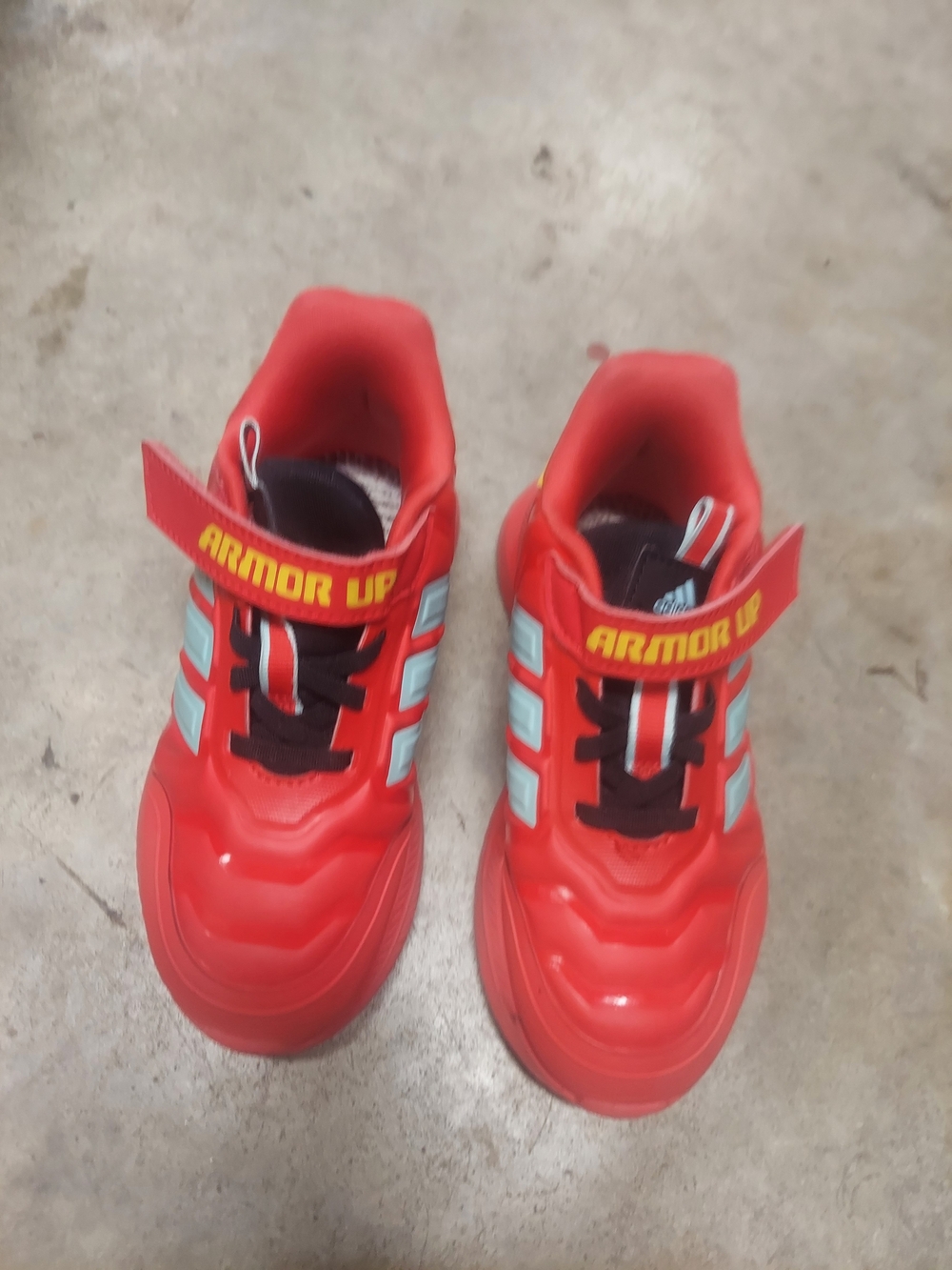 Kids Size 11K Red 'Armor Up' Adidas Sneakers